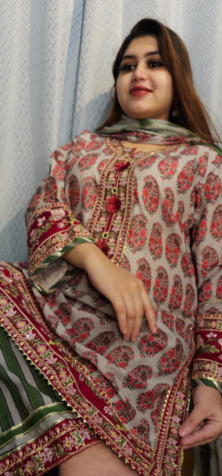 ✨ কিউট আপুদের জন্য এলিগ্যান্ট পাকিস্তানি থ্রি পিস ✨